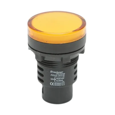 Indicator semnalizare LED galben 24V AC/DC 30mm Breckner Germany