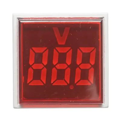 Indicator digital voltmetru LED rosu 50-500V AC Ø 22mm Breckner Germany - imagine 2