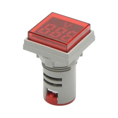 Indicator digital voltmetru LED rosu 50-500V AC Ø 22mm Breckner Germany