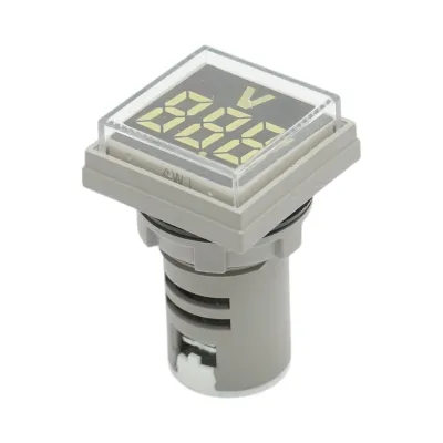Indicator digital voltmetru LED alb 50-500V AC Ø 22mm Breckner Germany
