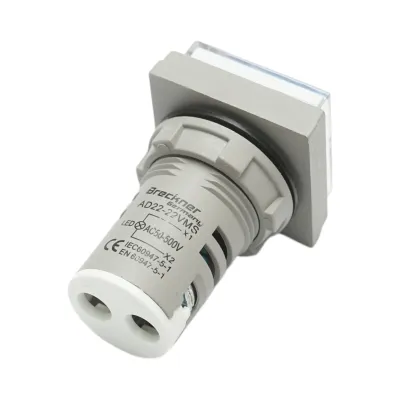 Indicator digital voltmetru LED alb 50-500V AC Ø 22mm Breckner Germany - imagine 3