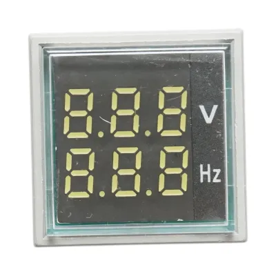 Indicator digital voltmetru si frecventa LED alb 0-99Hz/50-500V AC Ø 22mm Breckner Germany - imagine 2