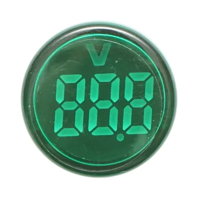 Indicator digital ampermetru LED verde 50-500V AC Ø 22mm Breckner Germany - imagine 2