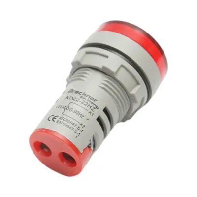 Indicator digital frecventa ampermetru LED rosu 0-99Hz Ø 22mm Breckner Germany - imagine 3