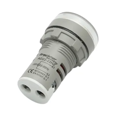 Indicator digital frecventa ampermetru LED alb 0-99Hz Ø 22mm Breckner Germany - imagine 3