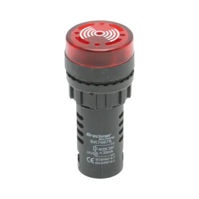 Indicator industrial semnalizare LED cu sonerie 24V AC/DC Ø 22mm Breckner Germany