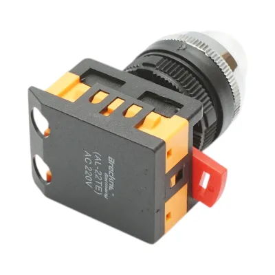 Lampa semnalizare LED alb 220V AC 22mm Breckner Germany - imagine 4
