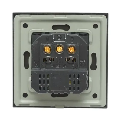 Priza schuko neagra 220V, 16A, 2xUSB A+C 20W incarcare rapida, rama sticla 86x86x34mm - imagine 4