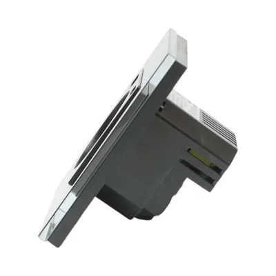 Priza schuko neagra 220V, 16A, 2xUSB A+C 20W incarcare rapida, rama sticla 86x86x34mm - imagine 3