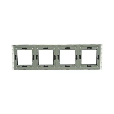 Rama cvadrupla sticla alba priza si intrerupator 299x86mm - imagine 2