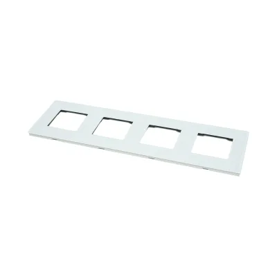 Rama cvadrupla sticla alba priza si intrerupator 299x86mm - imagine 4
