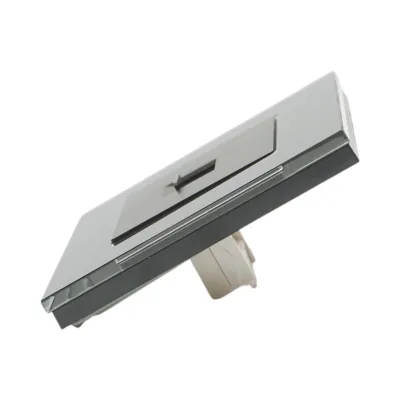 Priza internet CAT6 RJ45 neagra cu rama din sticla 86x86mm - imagine 3