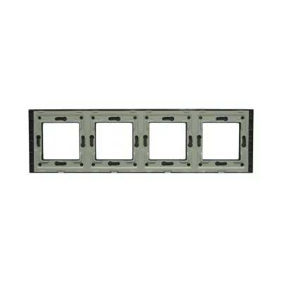 Rama cvadrupla sticla neagra priza si intrerupator 299x86mm - imagine 2