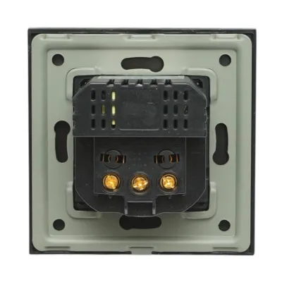 Priza schuko neagra 220V, 16A, 2xUSB-C 20W incarcare rapida, rama sticla 86x86x34mm - imagine 4