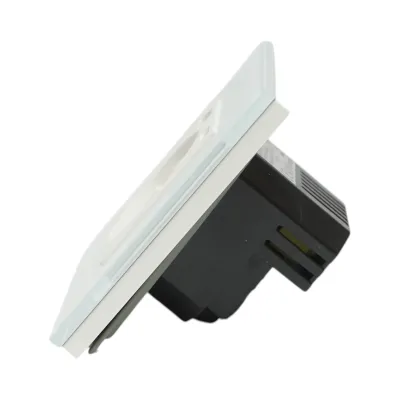 Priza schuko alba incastrata 220V, 16A, 2xUSB A+C 20W incarcare rapida, rama sticla 86x86x34mm - imagine 3