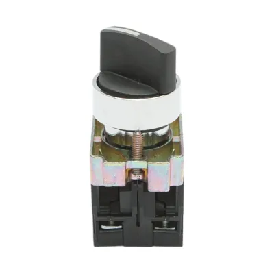 Selector 2 pozitii negru cu revenire 1NO+1NC, 400V/10A, LAY5 Breckner Germany - imagine 2