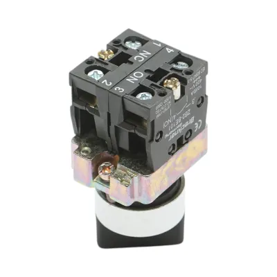 Selector 2 pozitii negru cu revenire 1NO+1NC, 400V/10A, LAY5 Breckner Germany - imagine 3