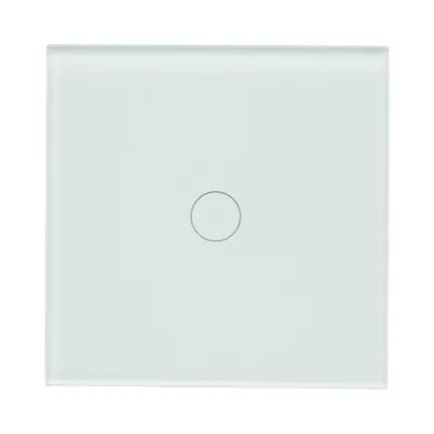 Intrerupator touch cap scara alb 220V, indicator luminos, rama sticla 86x86x34mm - imagine 2