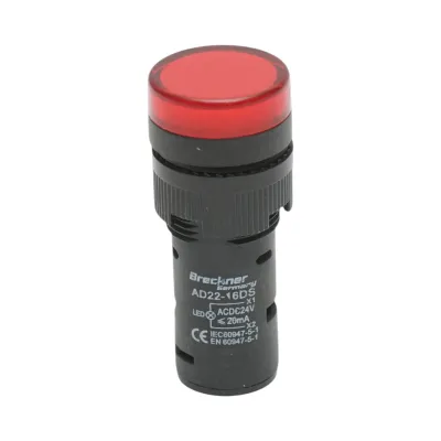Indicator semnalizare LED rosu 24V AC/DC 16mm Breckner Germany