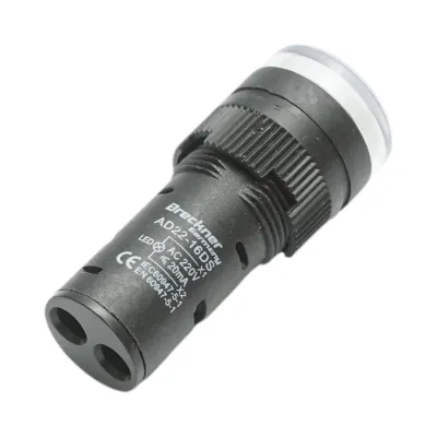Indicator semnalizare LED alb 220V AC 16mm Breckner Germany - imagine 3