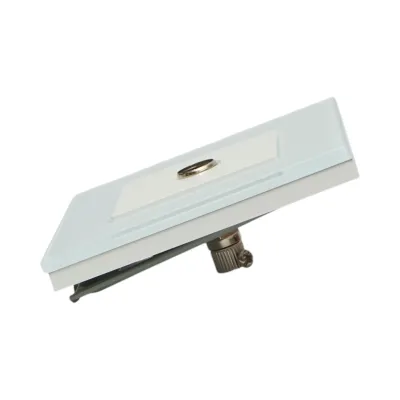 Priza TV alba incastrata cu rama din sticla 86x86mm - imagine 3