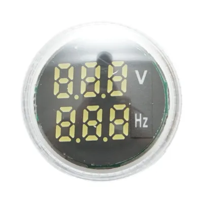 Indicator voltmetru si frecventa LED alb 0-99Hz/50-500V AC Breckner Germany - imagine 2