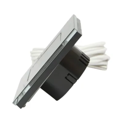 Termostat WiFi incalzire in pardoseala si boiler, afisaj digital, senzor extern, rama sticla neagra 86x86mm - imagine 3