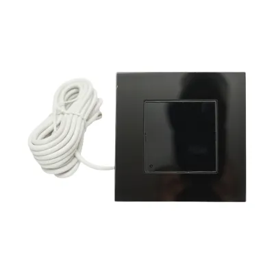 Termostat WiFi incalzire in pardoseala si boiler, afisaj digital, senzor extern, rama sticla neagra 86x86mm - imagine 2