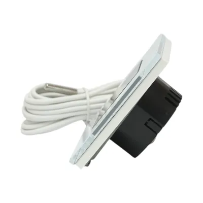 Termostat WiFi incalzire in pardoseala si boiler, afisaj digital, senzor extern, rama sticla alba 86x86mm - imagine 3