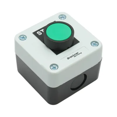 Carcasa buton comanda START verde cu revenire 1NO Breckner Germany