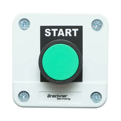 Carcasa buton comanda START verde cu revenire 1NO Breckner Germany - imagine 2