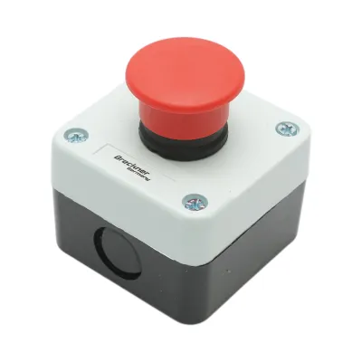 Carcasa buton comanda oprire de urgenta rosu tip ciuperca cu revenire 1NC 40mm Breckner Germany