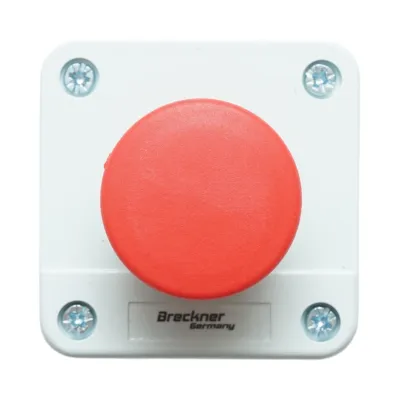 Carcasa buton comanda oprire de urgenta rosu tip ciuperca cu revenire 1NC 40mm Breckner Germany - imagine 2