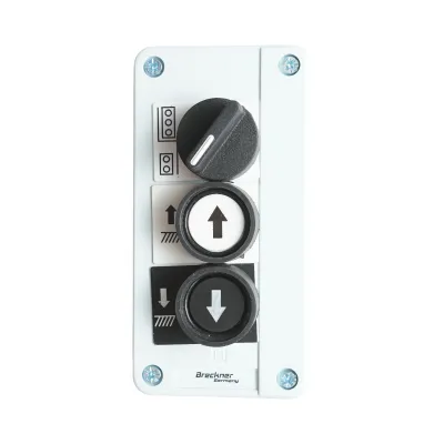 Carcasa selector 2 pozitii 1NO si butoane comanda cu revenire 1NO+1NO Breckner Germany