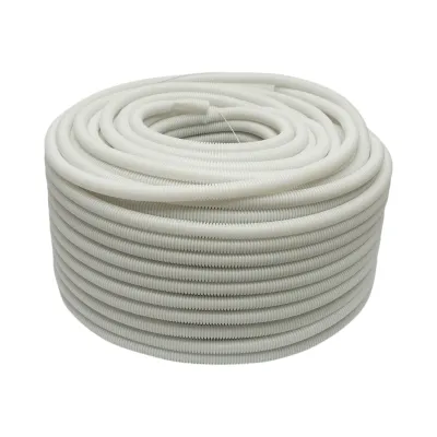 Tub flexibil copex 16mm cu fir, ignifug din polietilena HDPE, 320N gri 100m/rola