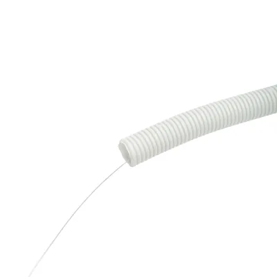 Tub flexibil copex 25mm cu fir, ignifug din polietilena HDPE, 320N gri 50m/rola - imagine 3