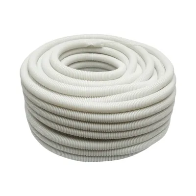 Tub flexibil copex 25mm cu fir, ignifug din polietilena HDPE, 320N gri 50m/rola