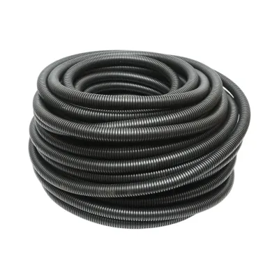Tub flexibil copex 25mm fara fir, ignifug din polietilena HDPE, 320N negru 50m/rola Longroad