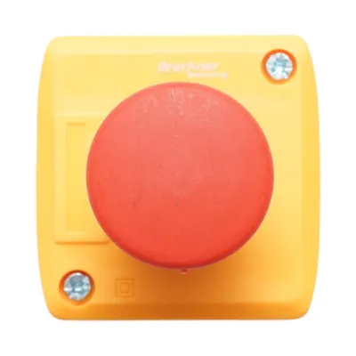 Carcasa buton comanda oprire rosu prin rasucire tip ciuperca 1NO 40mm Breckner Germany - imagine 2