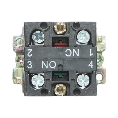 Buton comanda metalic negru cu revenire 1NO+1NC, 400V/10A, LAY5 Breckner Germany - imagine 4