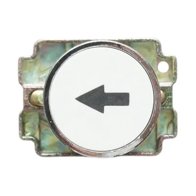 Buton comanda cu revenire alb si marcaj sageata 1NO, 400V/10A, LAY5 Breckner Germany - imagine 2