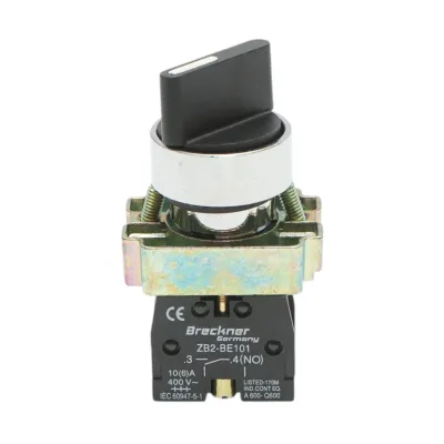Selector 2 pozitii cu revenire negru 1NO, 400V/10A, LAY5-BD41 Breckner Germany