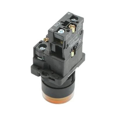 Buton indicator LED galben cu rezistenta integrata 1NO, 220V, LAY5 Breckner Germany - imagine 4