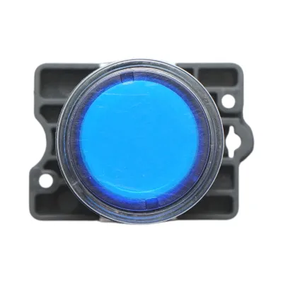 Buton indicator LED albastru cu rezistenta integrata 1NO, 220V, LAY5 Breckner Germany - imagine 2