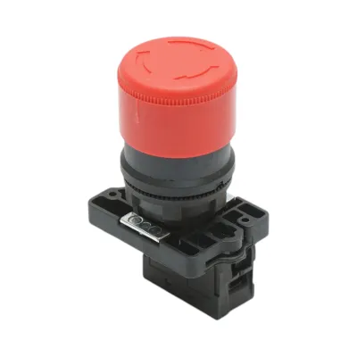 Buton comanda oprire de urgenta rosu cu deblocare prin rasucire 1NC, 400V/10A, 30mm LAY5 Breckner Germany - imagine 3