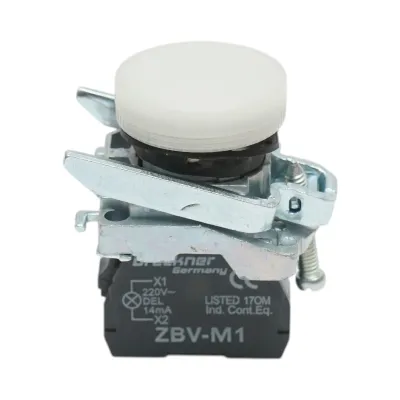 Indicator semnalizare LED alb 220V, 14mA, TB4 Breckner Germany