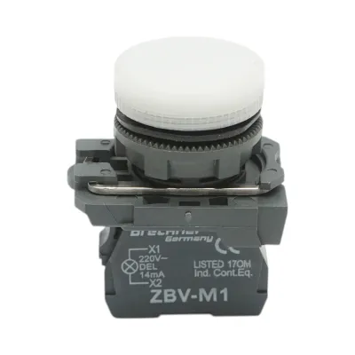 Indicator semnalizare LED alb 220V, 14mA, TB5 Breckner Germany