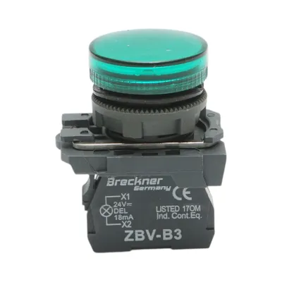 Indicator semnalizare LED alb 24V, 18mA, TB5 Breckner Germany