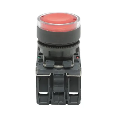 Buton comanda cu revenire si semnalizare LED rosu 1NO+1NC, 220V/10A, TB5 Breckner Germany - imagine 2