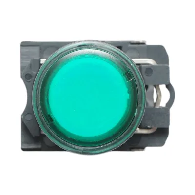Buton comanda cu revenire si semnalizare LED verde 1NO+1NC, 24V/10A, TB5 Breckner Germany - imagine 3